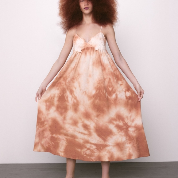 TIE DYE MIDI DRESS - Picture 1 of 8